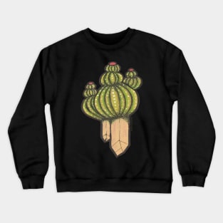 Cactus with crystal roots 7 Crewneck Sweatshirt